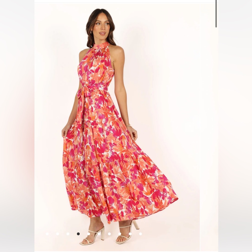 Petal & Pup Caroline Maxi Halter Dress
